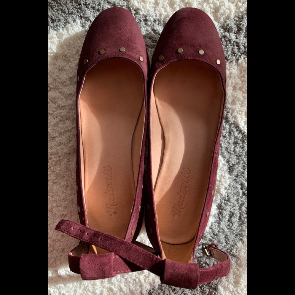 Madewell Suede Ankle Strap Sexy Almond Pumps SZ 7